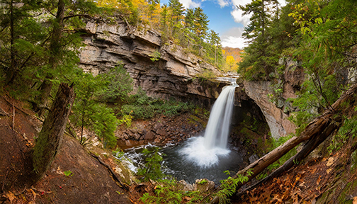 Hemmed-In Hollow Falls